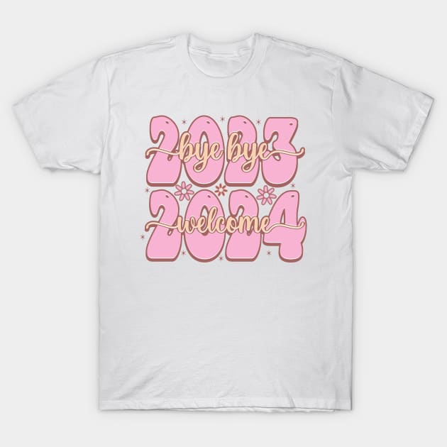 Bye bye 2023 hello 2024 T-Shirt by MZeeDesigns